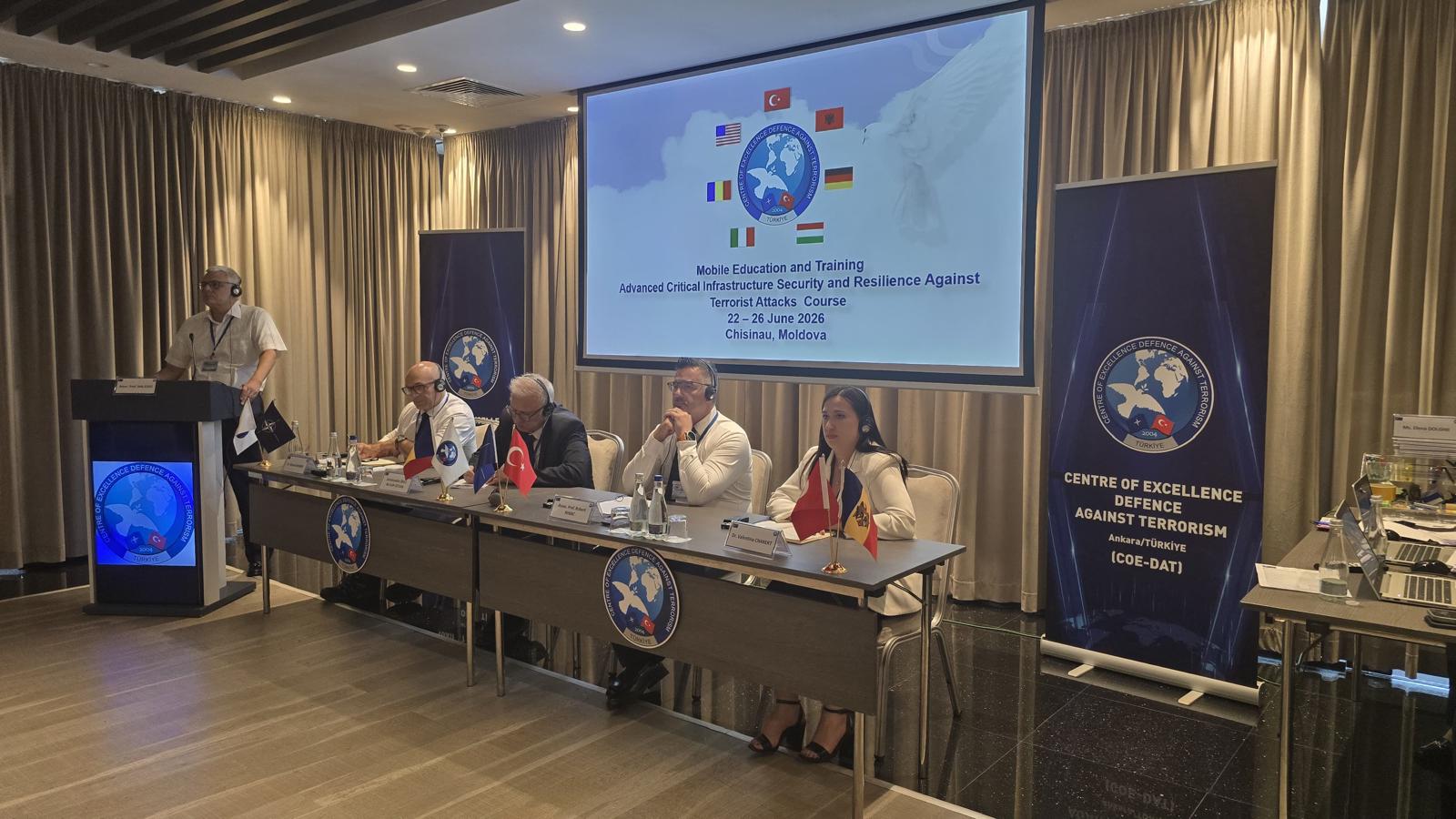 Advanced Critical Infrastructure Security and Resilience Against Terrorist Attacks Course was held on 22-26 June 2026 as MET in Chisinau/Moldova with the participation of 7 speakers from 4 countries and 46 participants from Moldova.