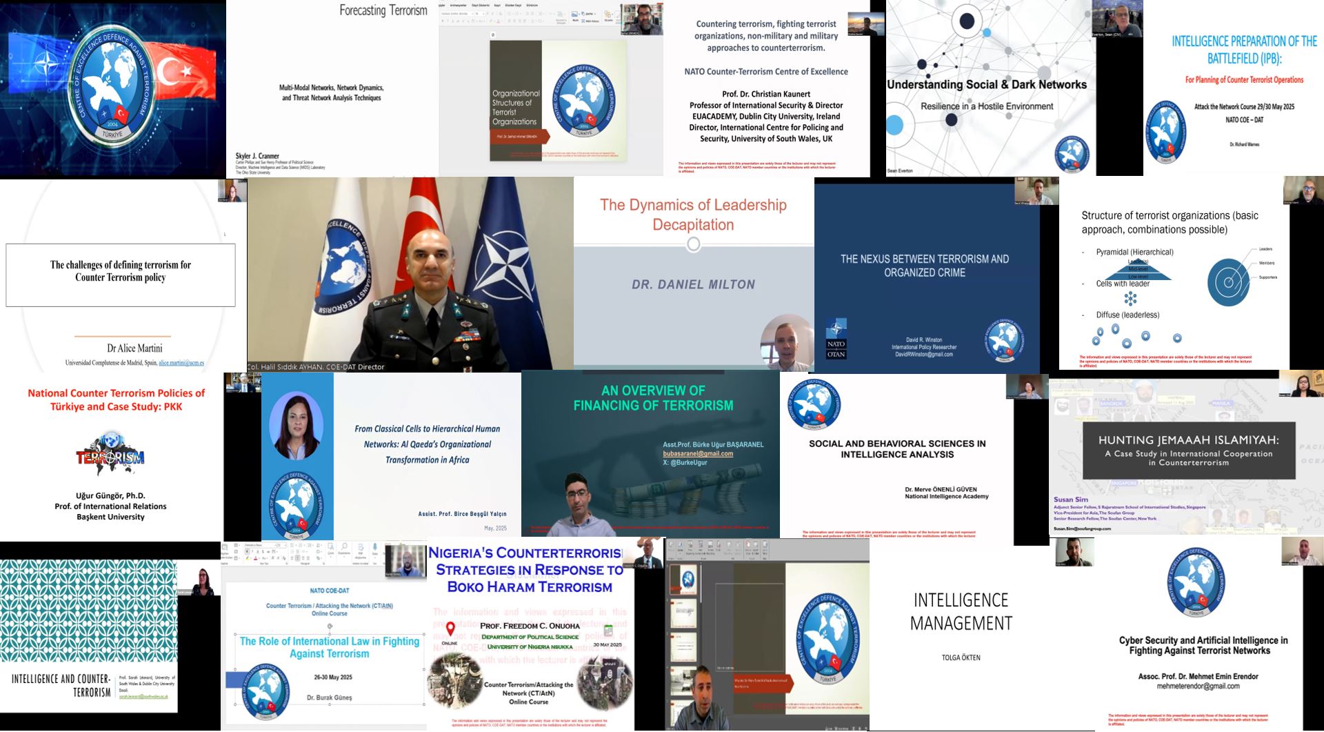 Counter Terrorism/Attacking the Network Online Course was held on 26-30 May 2025 with the participation of 14 lecturers from 7 countries, 75 participants from 27 countries.